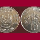 SINGAPORE 1989 10 CENTS KM#51 Asia - Star Jasmine Flowers