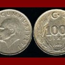 TURKEY 1989 100 LIRA COIN KM#988 Mustafa Kemal Ataturk