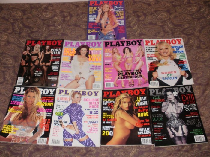 Playboy February to December 2002 - 9 Issues - Excellent Condition - Kristy Swanson