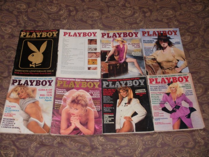 Playboy February to December 1984 - 9 Issues - Good to Excellent Condition - 13th Anniversary Issue