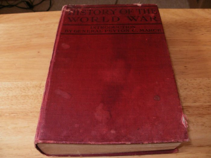 History of the World War - Hardcover Francis A. March (1919) - Rare Vintage Antique Book