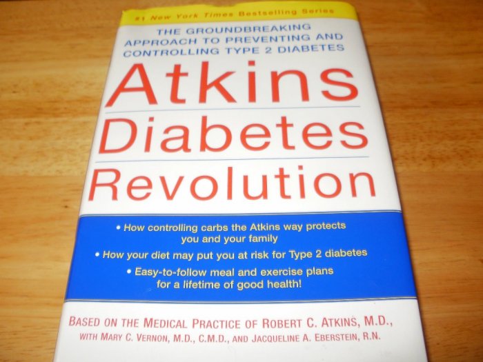 Atkins Diabetes Revolution - Hardcover, Robert C. Atkins (2004) - Excellent Condition
