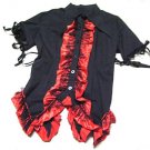 Gothic Jrock Shirt Plus size XXL with Corset Lacing on back.