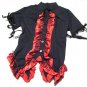 Gothic Jrock Shirt Plus size XXL with Corset Lacing on back.