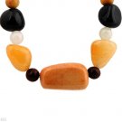 Genuine Agates, Amethysts, Aventurines Beaded Necklace