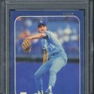 1986 Fleer #16  BRET SABERHAGEN Card PSA 9 Royals