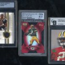 Packers/Saints AARON BROOKS Graded Card Lot w/GU