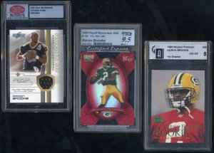 Packers/Saints AARON BROOKS Graded Card Lot w/GU
