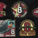 San Francisco 49ers STEVE YOUNG Pin Lot (5) Nice!