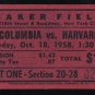 1958 Columbia vs Harvard Football Ticket Stub