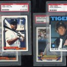 Detroit Tigers PSA Graded Topps Card Lot, Trammell+