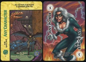 1996 Marvel & DC Overpower Black Cat/Batman Promo Cards