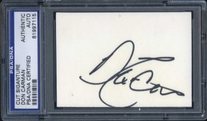 DON CARMAN Signed/Auto PSA/DNA Phillies/Reds Pitcher