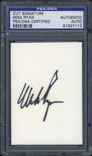 MIKE RYAN Signed Card PSA/DNA Redsox/Phillies Catcher