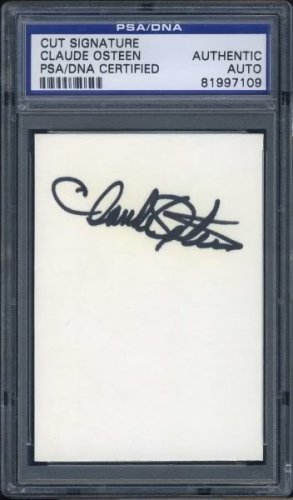 CLAUDE OSTEEN Signed/Auto Card PSA/DNA Dodgers