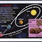 1996 Guyana ALH84001 METEORITE Souvenir Stamp Sheet