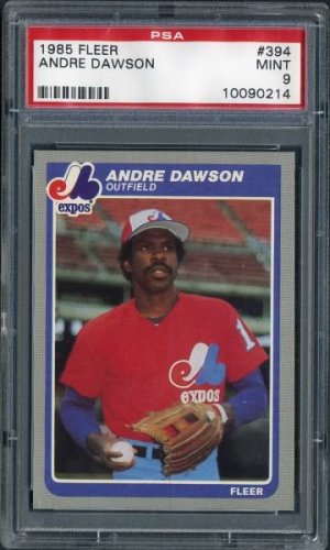 1985 Fleer #394 ANDRE DAWSON Card PSA 9 Expos