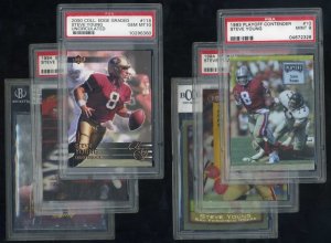 49ers STEVE YOUNG PSA/BGS Graded Card Lot, PSA 10+, HOF