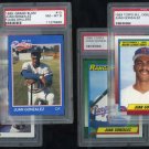 1989/1990 Rangers JUAN GONZALEZ PSA 8 Graded RC Lot (4)