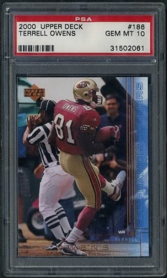 2000 Upper Deck #186 TERRELL OWENS Card PSA 10 49ers