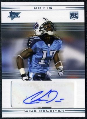 2007 Topps Performance #122 Chris Davis Auto RC Titans