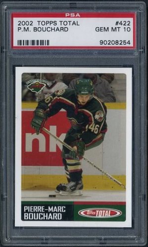 2002 Topps Total #422 PIERRE-MARC BOUCHARD RC PSA 10