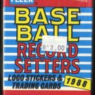 1988 Fleer Record Setters Set; Ripken, McGwire+