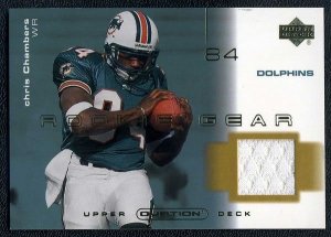 2001 UD Ovation CHRIS CHAMBERS GU Jersey RC Dolphins