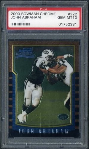 2000 Bowman Chrome #222 JOHN ABRAHAM RC PSA 10 Jets