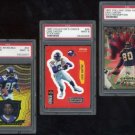 Vikings CRIS CARTER PSA Graded Card Lot, UD Inserts+