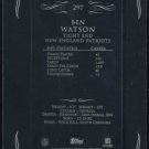 2008 Topps Mayo BEN WATSON Printing Plate Card 1/1