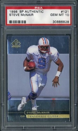 1998 Sp Authentic 121 Steve Mcnair Card Psa 10 Titans