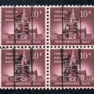 1954 Independence Hall Stamp Block MNH w/KS Precancel