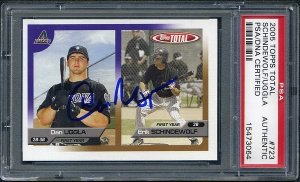 2005 Topps Total UGGLA & SCHINDEWOLF Auto Card PSA/DNA