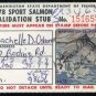 1978 Washington State Salmon Stamp with Validation Stub