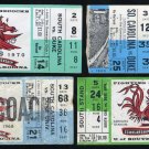 USC Gamecocks vs Duke Football Ticket Stub Lot