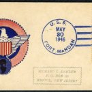 1946 USS Fort Mandan Ship Cancel w/US #803