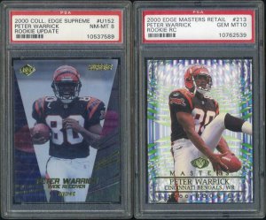 FSU/Bengals 2000 PETER WARRICK RC PSA 10+ Graded Lot
