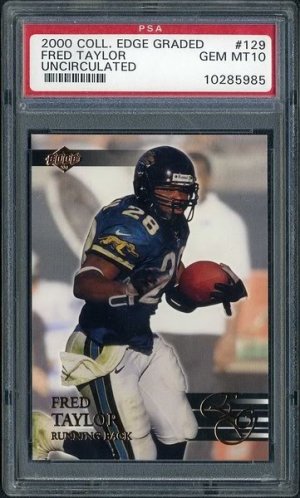2000 Edge Graded FRED TAYLOR PSA 10 Card, Jaguars