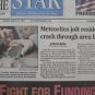 Park Forest Meteorite Fall Newspaper, S. Arnold Signed