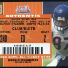 2007 Topps Ex MUHSIN MUHAMMAD Super Bowl XLI Ticket 1/1