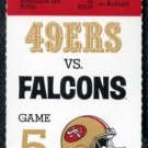 1992 49ers vs Falcons Full Ticket Jerry Rice, Young TDs