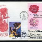 1981 Flower Stamps/2006 Disney Beauty & Beast Stamp FDC