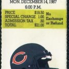 1987 49ers vs Bears Ticket Stub, Jerry Rice TD Record