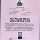 1985 22¢ Mary Mcleod Bethune Souvenir Page US #2137