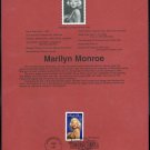 1995 29¢ MARILYN MONROE Stamp Souvenir Page US #2967