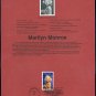 1995 29¢ MARILYN MONROE Stamp Souvenir Page US #2967
