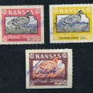 1957-1959 Kansas Quail Stamp Lot, Duck/Revenue/BOB