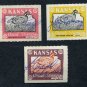 1957-1959 Kansas Quail Stamp Lot, Duck/Revenue/BOB