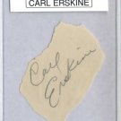 CARL ERKSINE Signed Paper PSA/DNA, LA Dodgers